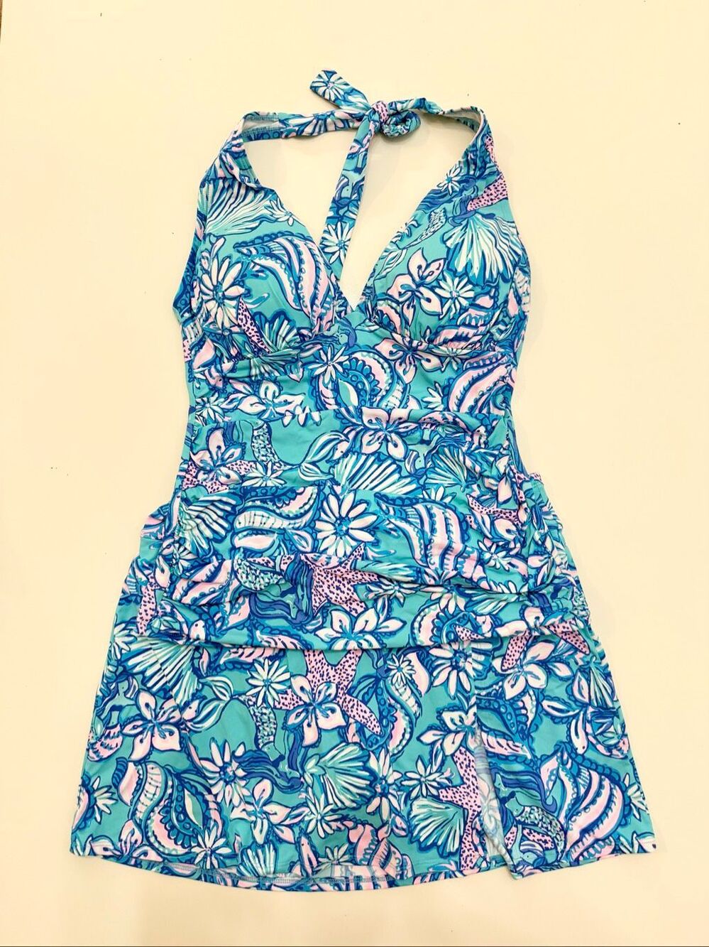 Lilly Pulitzer Bliss Tankini Halter Kellyann Swim Skort Sound the Sirens 8 - Picture 1 of 9